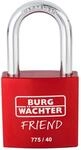 Burg W&auml;chter Zylinder-Vorhangschloss 775/40 35 Rot