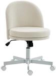 HOMCOM Office Chair Polyester 58L x 57B x 73-83H cm Cremewei&szlig;