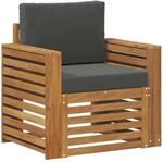 vidaXL Outdoor-Sofagarnitur mit Kissen Natur 79 x 63 x 73 cm 3436362
