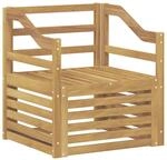 vidaXL Outdoor-Sofa Massivholz Akazie Wei&szlig; 3439111
