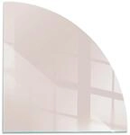 Tulup Glasplatte f&uuml;r Kamin Beige Glasplatte unter Kamin&ouml;fen Quartal 100x100 cm
