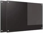 vidaXL K&uuml;chenr&uuml;ckwand 2 pcs Schwarz 90 x 60 cm Geh&auml;rtetes Glas 3415550