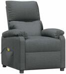 vidaXL Massagesessel Dunkelgrau Stoff 322457