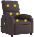 vidaXL Massagesessel Dunkelbraun Stoff Modell 3