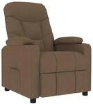 vidaXL Massagesessel Braun Stoff 339096