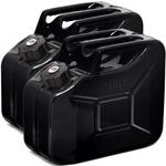 BW Kraftstoffkanister Metall Benzinkanister 2x 10 Liter mit Schraubverschluss Schwarz