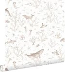 ESTAhome Tapete Unterwasserwelt Beige 50 x 900 cm