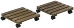 Outsunny Pflanzenst&auml;nder Tannenholz Braun 30L x 30B x 7H cm