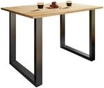 ebuy24 XonaU Esstisch 80x80 Eiche Dekor Schwarz