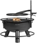 CookKing Feuerschale Stahl Bandito Inkl. Zubeh&ouml;r 80 cm x 53 cm Schwarz