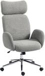 HOMCOM Office Chair Polyester 75L x 65B x 115-123H cm Dunkelgrau