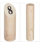 Relaxdays Kubb Kiefernholz Natur Schwarz Transportbox 18 cm x 28 cm x 18,5 cm...