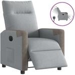 vidaXL Relaxsessel Elektrisch Hellgrau Stoff 3324080