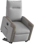 vidaXL Relaxsessel mit Aufstehhilfe Elektrisch Wolkengrau Stoff 3324099