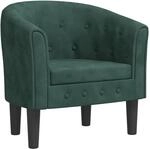 vidaXL Clubsessel Dunkelgr&uuml;n Samt 356472