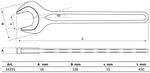 BGS Einmaulschl&uuml;ssel DIN 894 SW 55 Mm 34255
