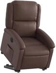 vidaXL Relaxsessel mit Aufstehhilfe Elektrisch Braun Kunstleder 3204242