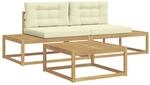 vidaXL Outdoor-Sofagarnitur mit Kissen Wei&szlig; 79 x 79 x 37 cm Polyester 3386994
