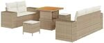 vidaXL Garten-Sofa-Set 8-Tlg Beige Poly Rattan 3361946
