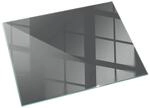 Tulup Glasplatte f&uuml;r Kamin Grau Bodenplatte Glas f&uuml;r Ofen Rechteck 120x80 cm...