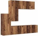 vidaXL TV-Wandm&ouml;bel Wandmontiert 5-Tlg Altholz Holzwerkstoff 3402776