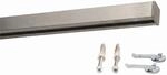 Deco-Raum Gardinenschiene auf Ma&szlig; 1-lauf Square Edelstahl-optik 70cm