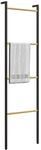 HOMCOM Handtuchleiter 49 x 167,5 cm mit 4 Stangen Schwarz