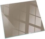 Tulup Glasplatte f&uuml;r Kamin Braun Glasplatte f&uuml;r &Ouml;fen Quadrat 50x50 cm Braun