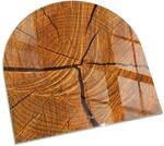 Tulup Glasplatte f&uuml;r Kamin Holzmaserung im Querschnitt Glasplatte unter...