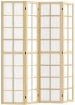 HOMCOM Paravent Kiefernholz Vliesstoff Naturholz 160L x 1,7B x 170H cm