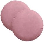 vidaXL Sitzkissen 2 St&uuml;ck Rosa &Oslash; 30 x 13 cm Samt 42014104