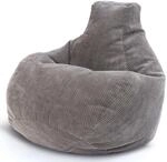 Green Bean Sitzsack Cozy 80 x 90 x 90 cm Cord mit EPS-Perlen-F&uuml;llung Hellgrau