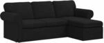 vidaXL Sofa Schwarz 215 x 138 x 80 cm Stoff 42024336