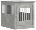 vidaXL Hundek&auml;fig im M&ouml;belstil Betongrau 64,5x80x71 cm Holzwerkstoff 838333