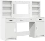 vidaXL Schminktisch Set mit LED-Lichtleisten 3-Tlg Wei&szlig; Holzwerkstoff 3334281
