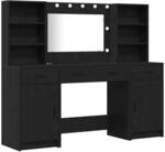 vidaXL Schminktisch Set 3-Tlg Schwarz Eichen-Optik Holzwerkstoff 3334282