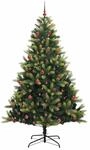 vidaXL K&uuml;nstlicher Klapp-Weihnachtsbaum mit 300 LEDs Gr&uuml;n 210 cm 3396000