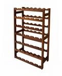 Relaxdays Weinregal Walnussholz Dunkelbraun f&uuml;r 42 Flaschen 166 cm x 72,5 cm x 25 cm