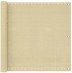 vidaXL Balkonsichtschutz Beige 120 x 800 cm HDPE und Aluminium 4003104