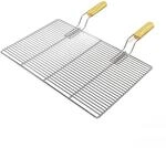 Wiltec Bbq Grillrost Eckig 67X40Cm Edelstahl Grillgitter Handgriffe Gasgrill