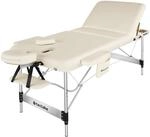 Tectake 3 Zonen Massageliege Ko Tao Breite 78 cm Polsterung 5 cm Inklusive