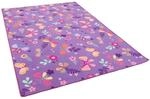 Snapstyle Kinder Spiel Teppich Schmetterling Lila 100x100cm