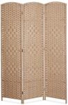 Relaxdays Paravent Holz Papier Natur Zusammenfaltbar Freistehend 170 cm x 120 cm x 2