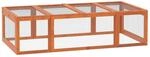 PawHut Kleintierstall mit Freilaufgehege Tannenholz Orange 180 x 90 x 48 cm