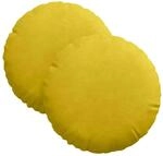 vidaXL Sitzkissen 2 St&uuml;ck Gelb &Oslash; 30 x 13 cm Samt 42014107
