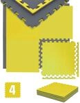 eyepower Fitnessmatte 50 x 50 x 2 cm 4er Set Gelb
