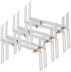 BigDean 6 St&uuml;ck Blumenkastenhalter Wei&szlig; Standard H Form Kasten Halter