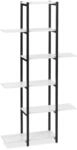 Relaxdays Pflanzenregal Metall Wei&szlig; mit 6 Ablagen 150 cm x 78 cm x 24 cm