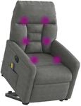 vidaXL Massagesessel Aufstehhilfe Elektrisch Dunkelgrau 3303110