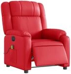vidaXL Massagesessel Elektrisch Rot Kunstleder 3205148